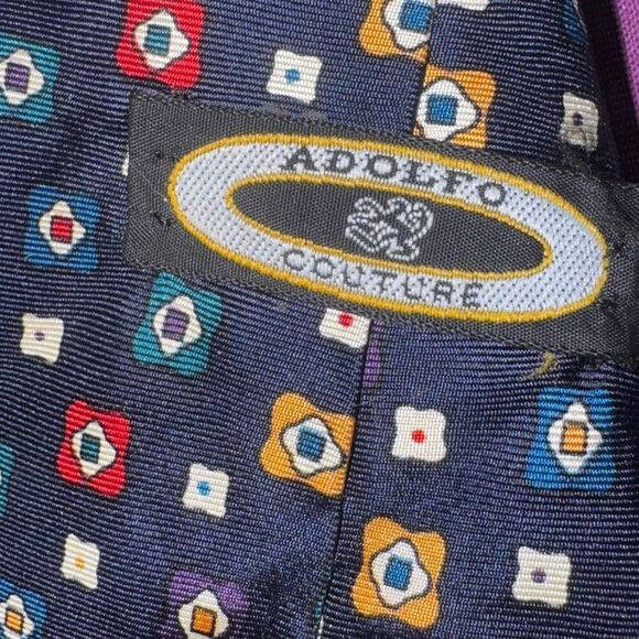 Vintage Adolfo Couture Silk Tie - Picture 3 of 3